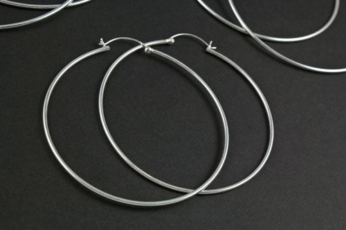 Sterling Silver Large Hoops