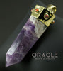Zuul Pendant with Amethyst Point and Synthetic Black Opal Accents