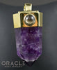 Zuul Pendant With Amethyst Point and Charoite and Tourmalated Quartz Accents