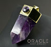 Zuul Pendant With Amethyst Point and Charoite and Tourmalated Quartz Accents