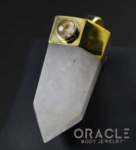Zuul Pendant with Quartz Point and Watermelon Tourmaline and Rutilated Quartz Accents