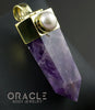 Zuul Pendant with Amethyst Point and Pearl Accents