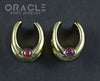 1/2" (12.5mm) Brass Saddles with Black Synthetic Opal