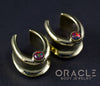 1/2" (12.5mm) Brass Saddles with Black Synthetic Opal