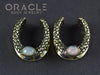 3/4" (19mm) Brass Saddles with Nugget Texture and Ethiopian Opals