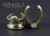 3/4" (19mm) Brass Saddles with Nugget Texture and Ethiopian Opals