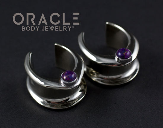 3/4" (19mm) White Brass Saddles with Copper Purple Turquoise