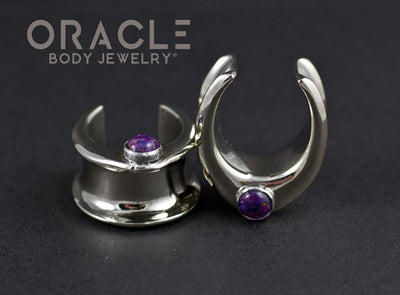 3/4" (19mm) White Brass Saddles with Copper Purple Turquoise