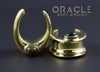 7/8" (22mm) Brass Saddles with Ethiopian Black Opals