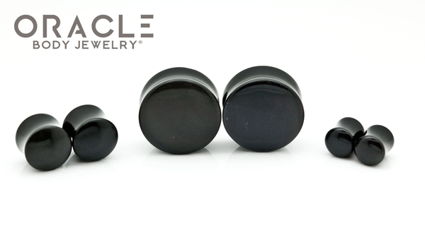 Rainbow Obsidian Double Flare Plugs