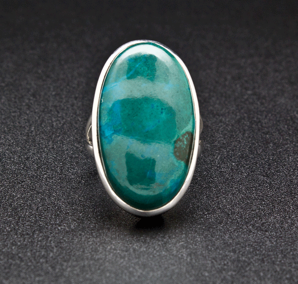 Sterling Silver Chrysocolla Ring Size 5