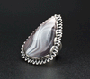 Sterling Silver Botswana Agate Ring Size 6