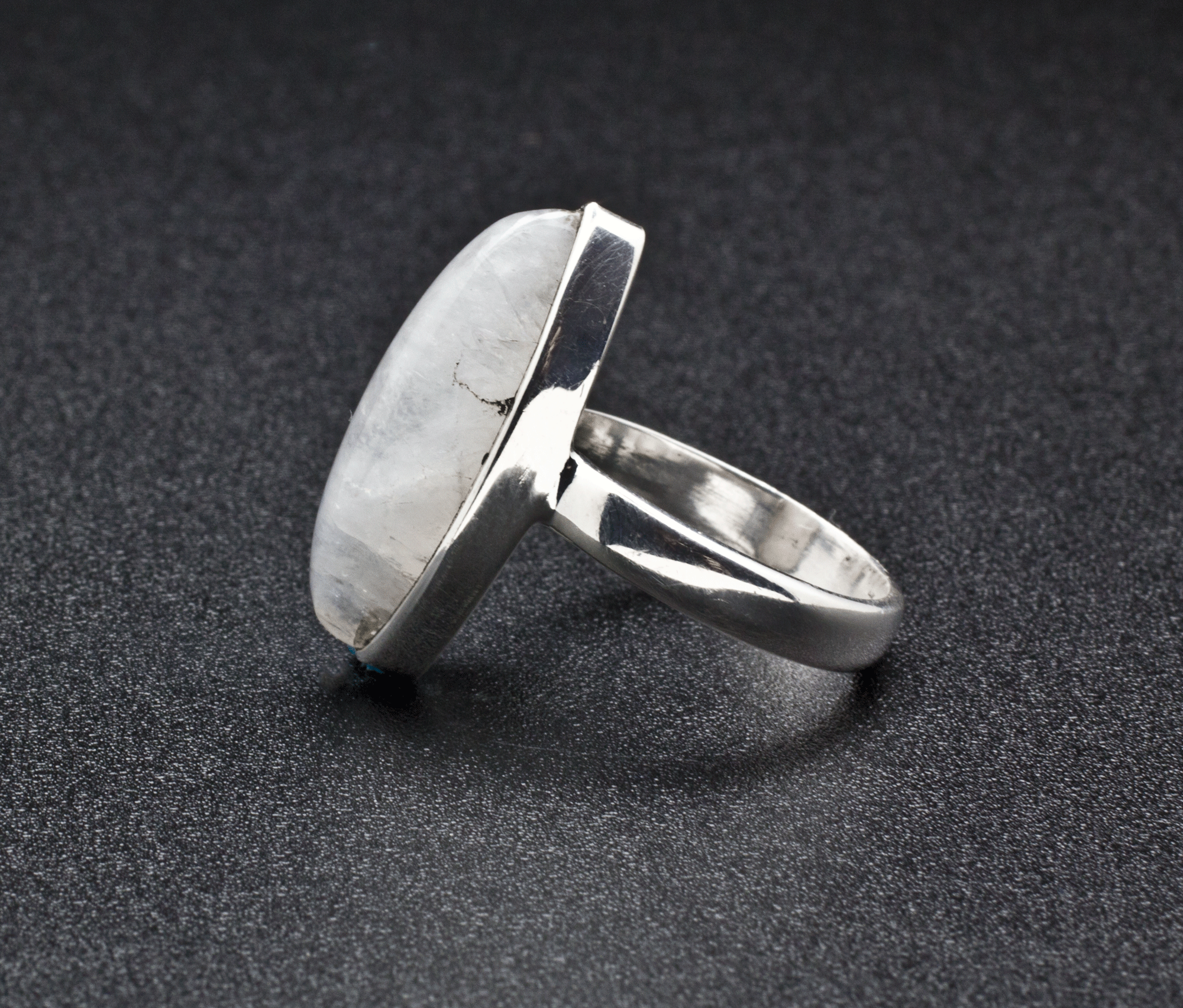 Sterling Silver Moonstone Ring Size 6