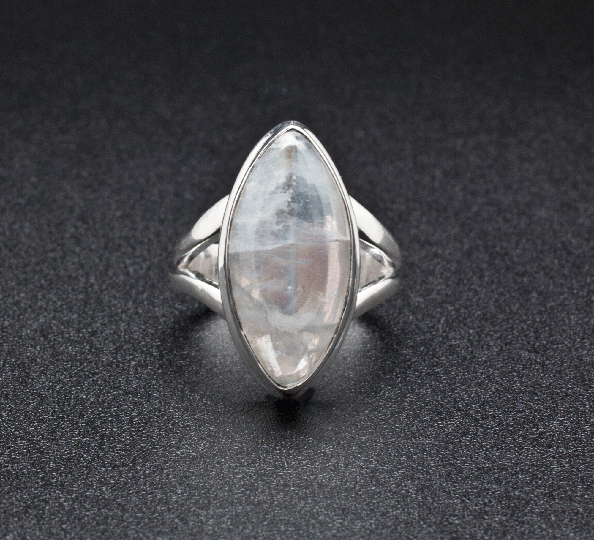Sterling Silver Moonstone Ring Size 6