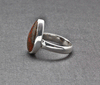 Sterling Silver Seam Agate Ring Size 6