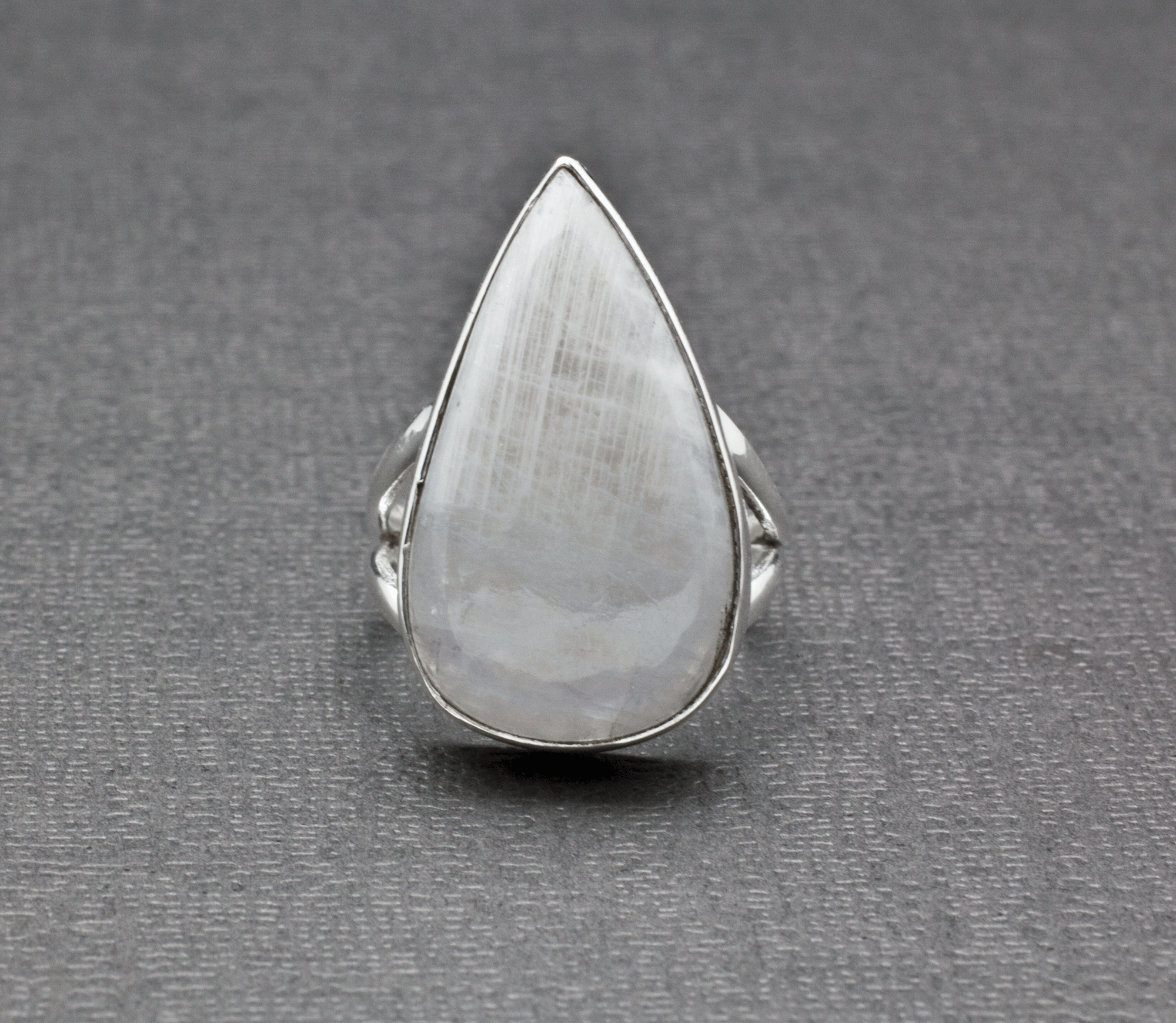 Sterling Silver Moonstone Ring Size 6