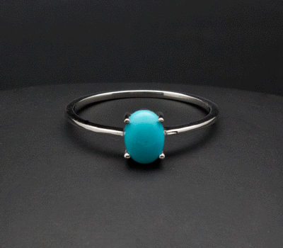 Sterling Silver Turquoise Ring Sizes 5 through 10