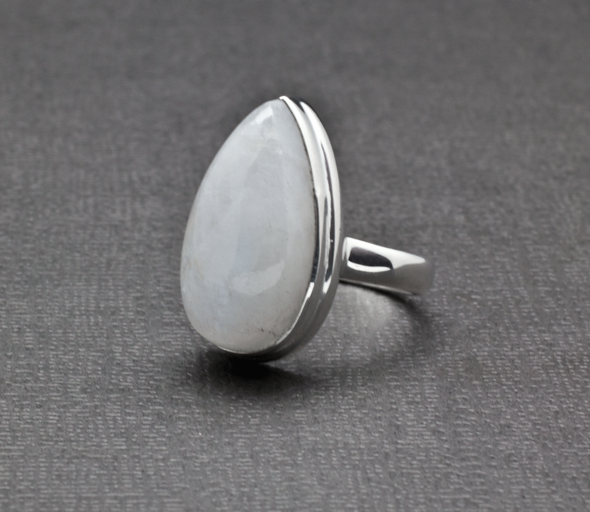 Sterling Silver Moonstone Ring Size 6