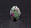 Sterling Silver Ruby In Zoisite Ring Size 6.5