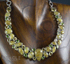 Sterling Silver Rutilated Quartz Necklace with Citrine and Peridot Accents