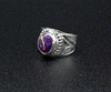 Sterling Silver Copper Purple Turquoise Ring Size 6.5