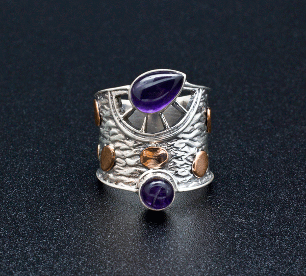 Sterling Silver Amethyst Ring Size 6.5