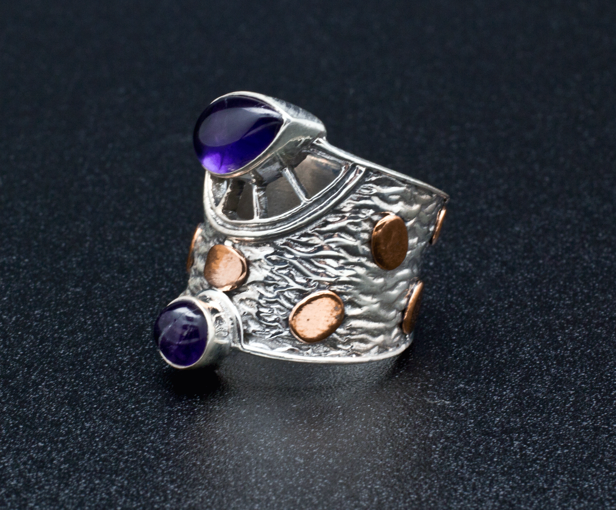 Sterling Silver Amethyst Ring Size 6.5