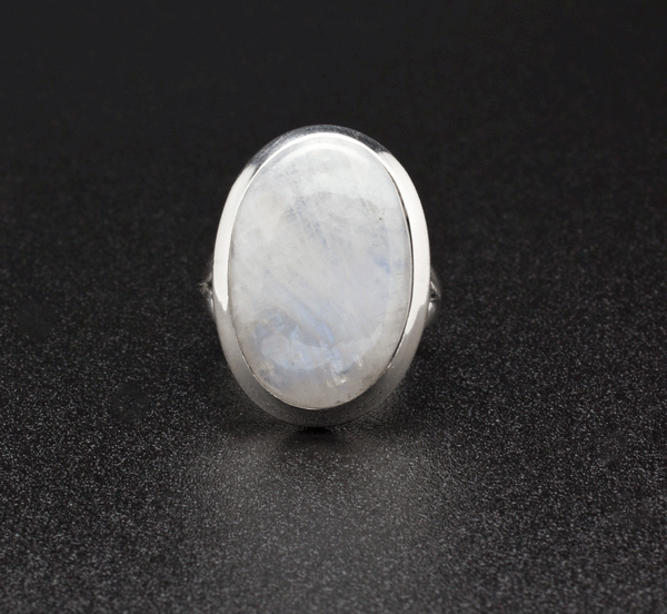 Sterling Silver Moonstone Ring Size 7