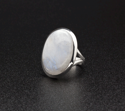 Sterling Silver Moonstone Ring Size 7