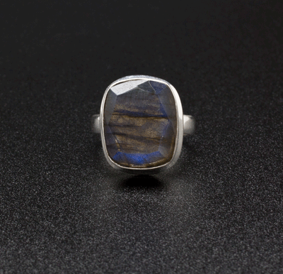 Sterling Silver Labradorite Ring Size 7