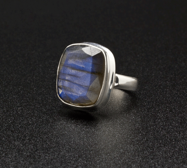 Sterling Silver Labradorite Ring Size 7