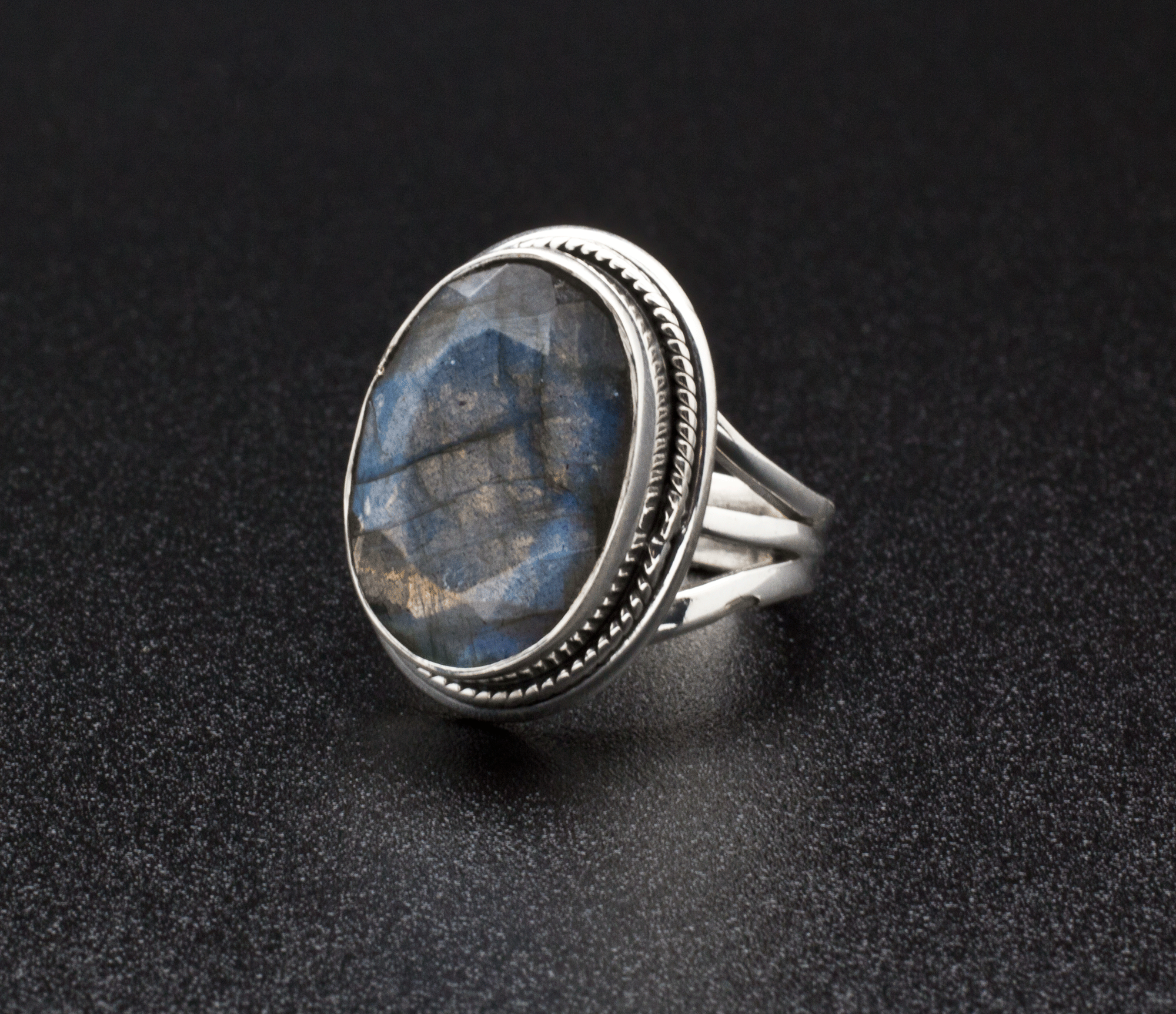 Sterling Silver Labradorite Ring Size 7