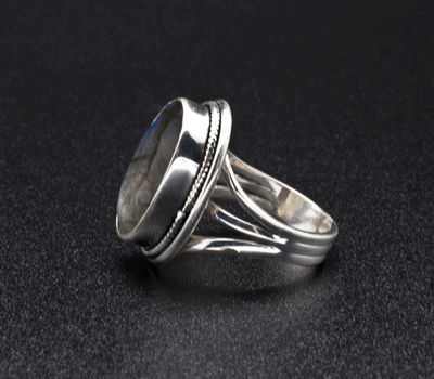 Sterling Silver Labradorite Ring Size 7
