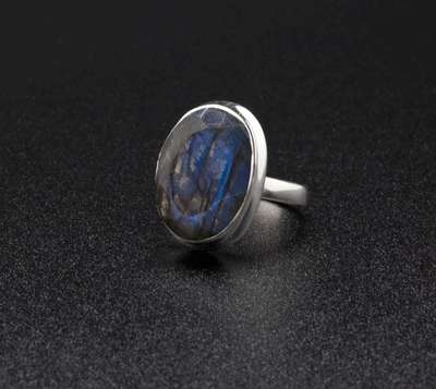 Sterling Silver Labradorite Ring Size 7