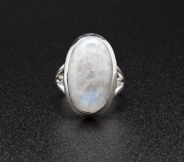 Sterling Silver Moonstone Ring Size 7