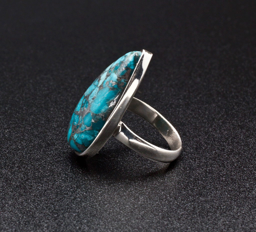 Sterling Silver Turquoise Ring Size 7