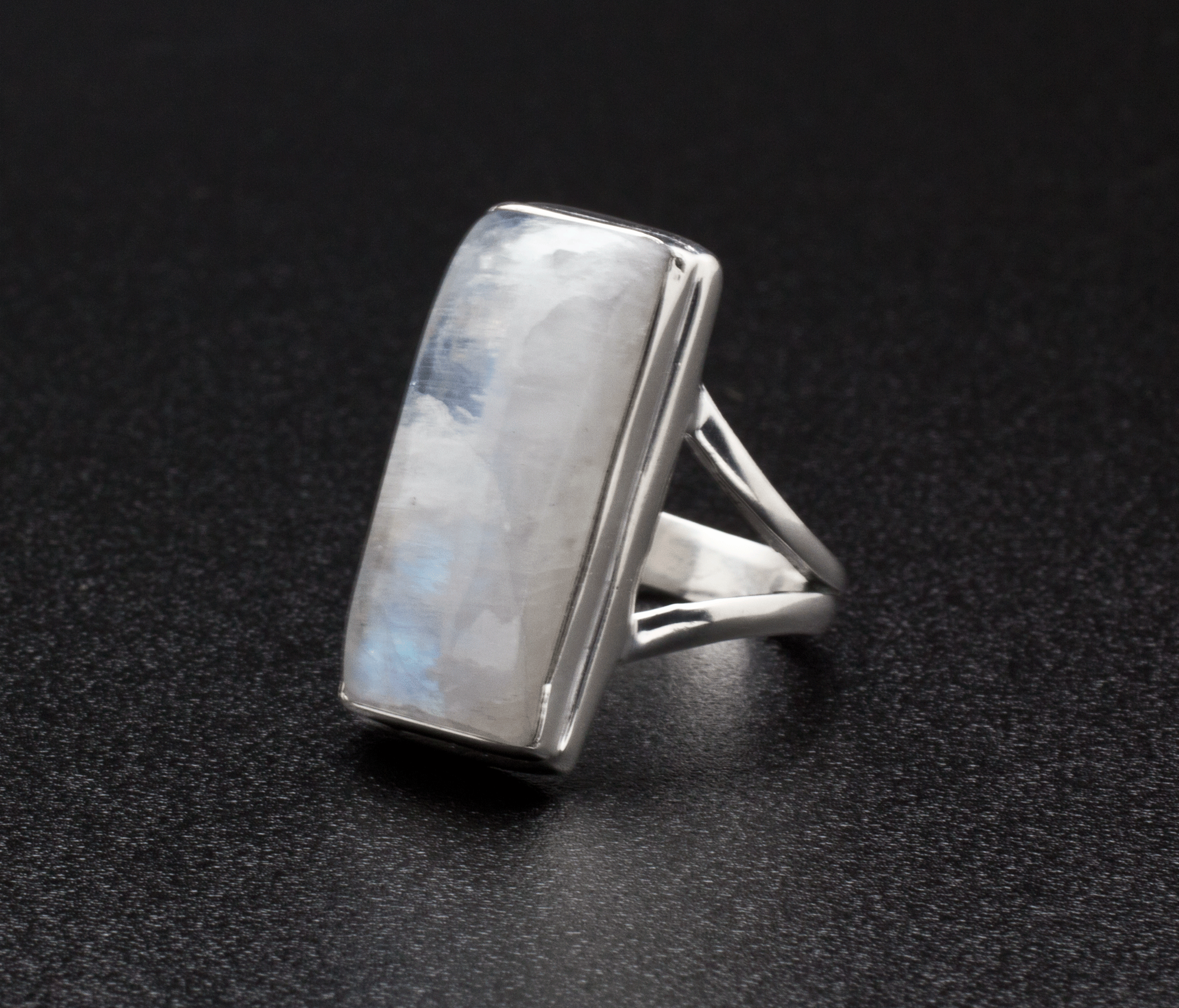 Sterling Silver Moonstone Ring Size 7