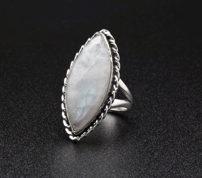 Sterling Silver Moonstone Ring Size 7