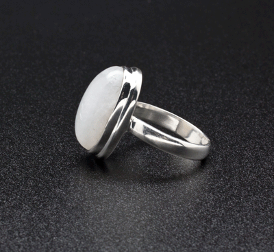 Sterling Silver Moonstone Ring Size 7