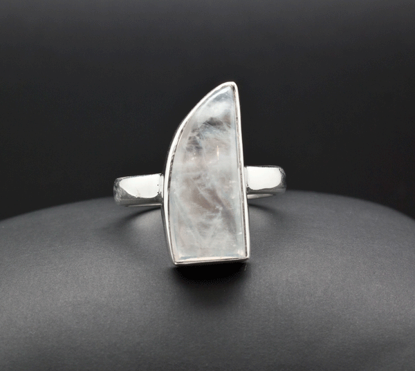 Sterling Silver Moonstone Ring Size 7