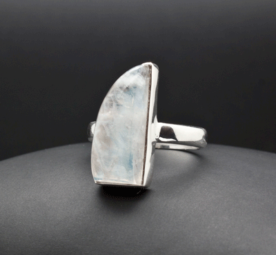 Sterling Silver Moonstone Ring Size 7