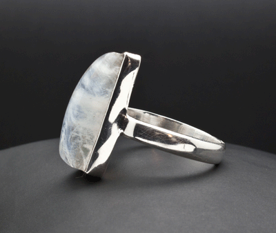 Sterling Silver Moonstone Ring Size 7