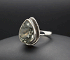 Sterling Silver Green Amethyst Ring Size 7