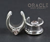 5/8" (16mm) Sterling Silver Saddles with Morganite