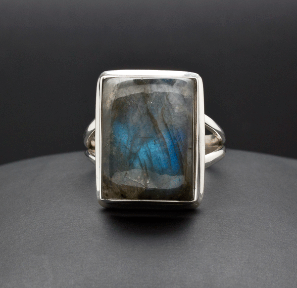 Sterling Silver Labradorite Ring Size 7