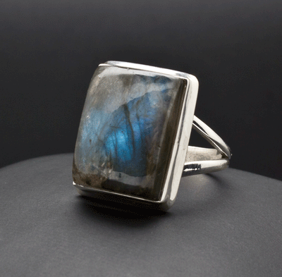 Sterling Silver Labradorite Ring Size 7