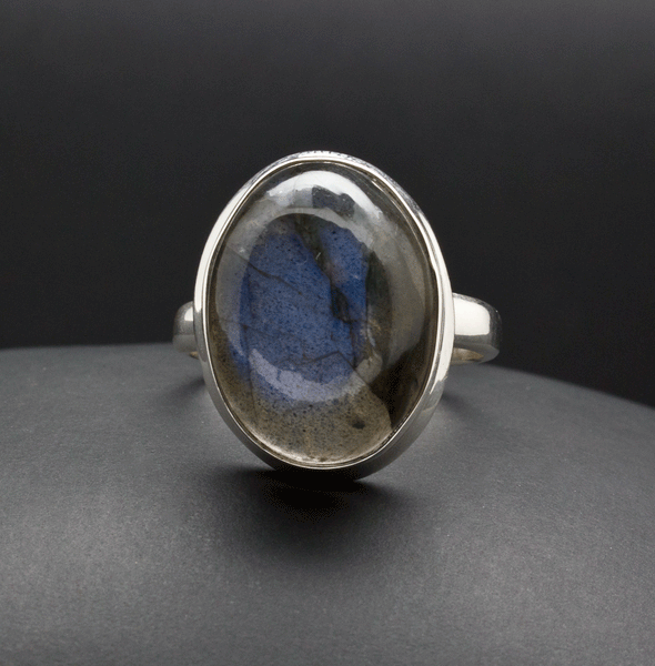 Sterling Silver Labradorite Ring Size 7