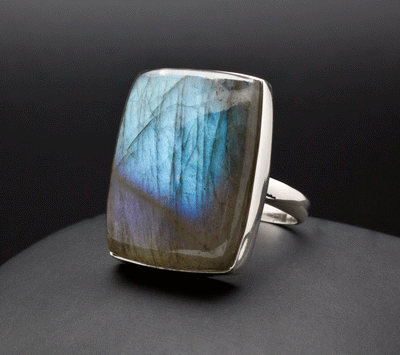 Sterling Silver Labradorite Ring Size 7