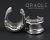 3/4" (19mm) Sterling Silver Saddles with Channel Set Grey Raw Polished Diamonds