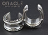 1" (25mm) Sterling Silver Saddles with Channel Set Black Raw Diamonds